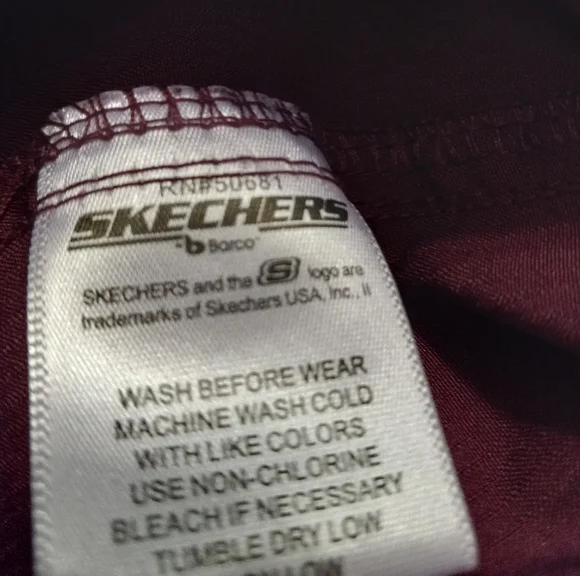 Skechers Burgandy Uniform Pants - Picture 8 of 8